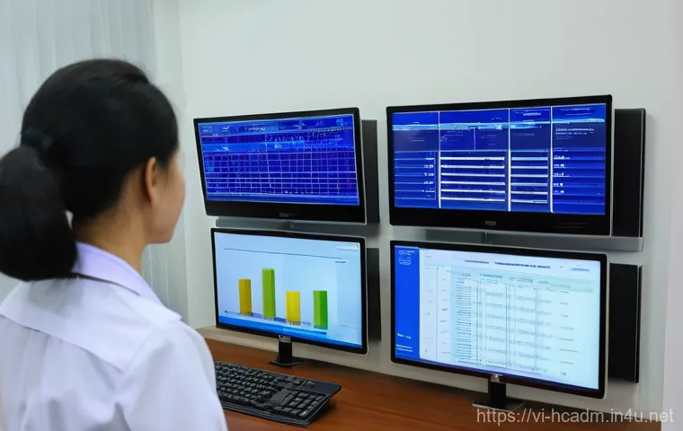 보건의료행정사 필수 자격증 리스트 - **Prompt: "A bustling, state-of-the-art hospital administrative office in Vietnam, showcasing digita...