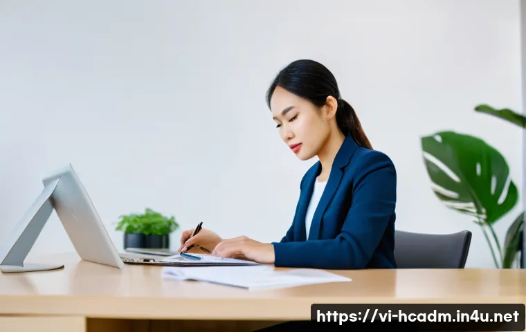 보건의료행정사 연봉 협상 시 유의할 점 - **Prompt:** A confident and determined young Vietnamese woman in her late 20s, dressed in a modern, ...